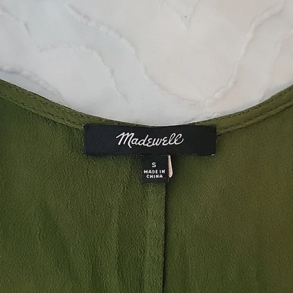 Madewell Heather Button Green Tunic Tank Sleeveless Shift Dress Twee Women's S - Picture 7 of 10
